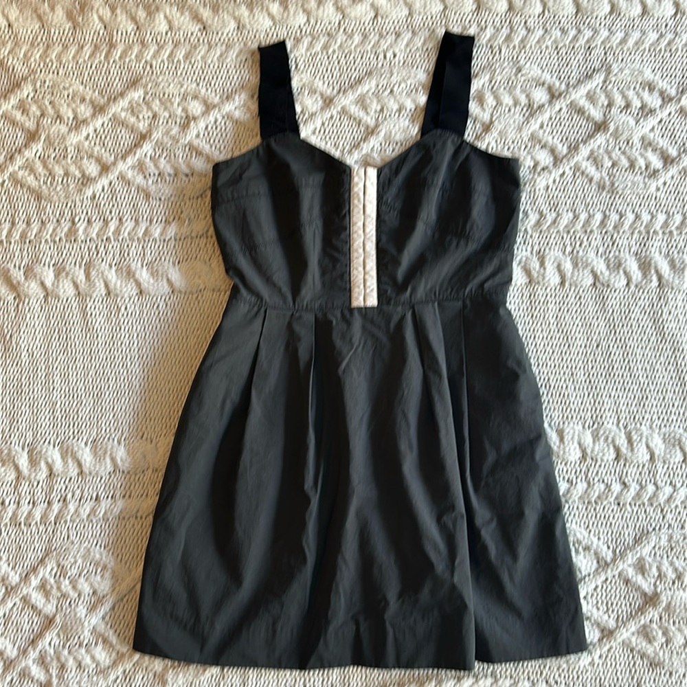 J. Crew soft black and cream eyelet dress with pockets size 2